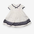 Blue and white collared dress