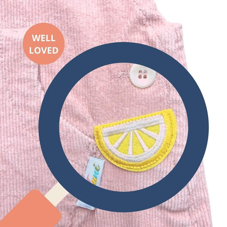 Pastel Pink Kangaroo Pocket Dungarees