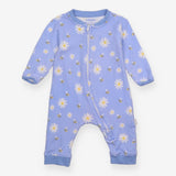 Sleepsuit purple daisy and bee