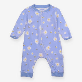 Sleepsuit purple daisy and bee