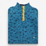 Snuggle Fleece Blue with Farmyard Print