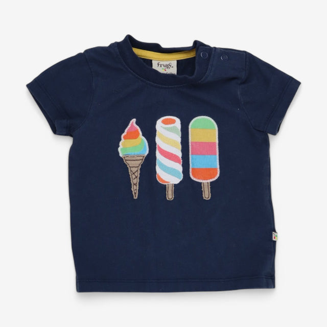 T-shirt Navy Ice Lolly Applique