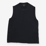 rag & bone Silk Shell Top Black Sleeveless Mock Ne