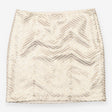 Gold Sequin Chevron Mini Skirt Size