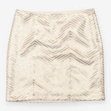 Gold Sequin Chevron Mini Skirt Size