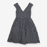 Dress black and white polkadot