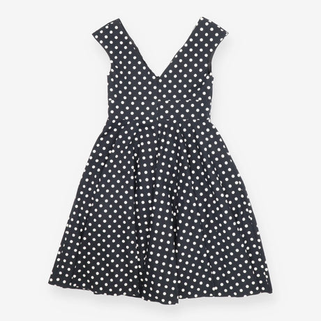 Dress black and white polkadot