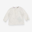 White long sleeve t-shirt with grey speckle