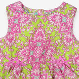 Dress Party Lime and Pink Print