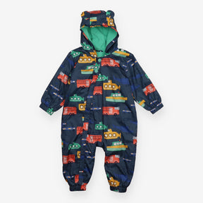 Puddlesuit blue transport green lining