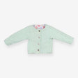 Reversible jacket floral green and white check