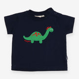 Navy T-shirt Dinosaur Applique