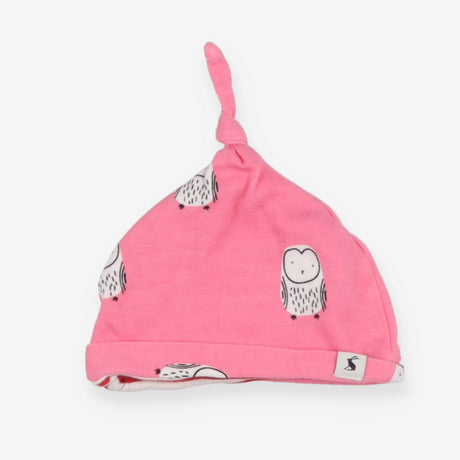 baby hat pink owl