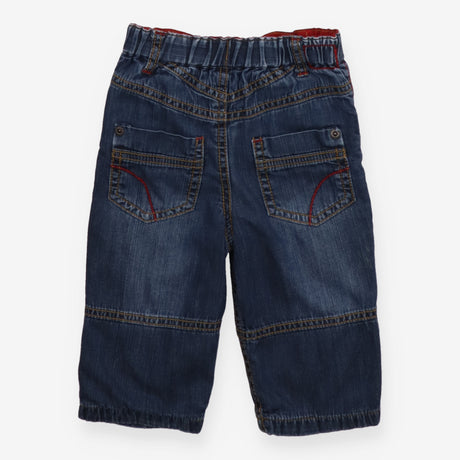 Blue jeans with red details