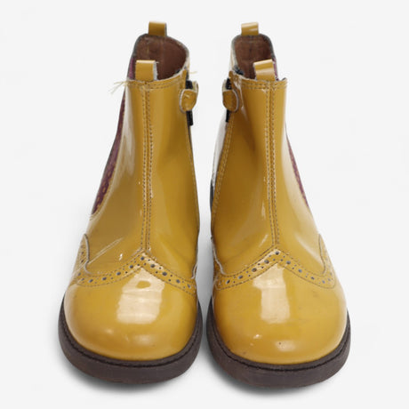 Yellow Chelsea boots with side zips