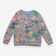 Grey sweatshirt with flowers