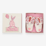 Rufus Rabbit Baby Sensory Slippers White