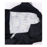 Skirt Navy Blue Green Abstract Print Pleated A-Lin