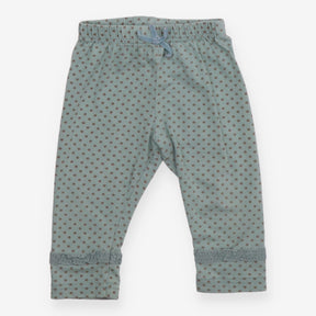 Leggings green brown spot lace leg