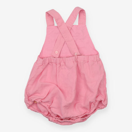 Romper pink white embroidery butterflies