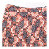 Skirt Orange Navy Fruit Print A-Line Midi