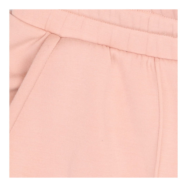 Wide-Leg Joggers in Pink Premium Interlock Jersey 