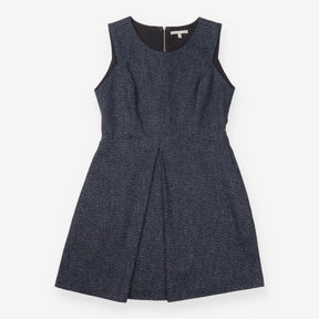 Textured Panel Dress With Abstract Animal Print Sl