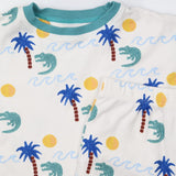 Pyjamas white palm tree crocodile