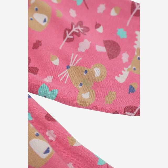 Dress pink woodland critters