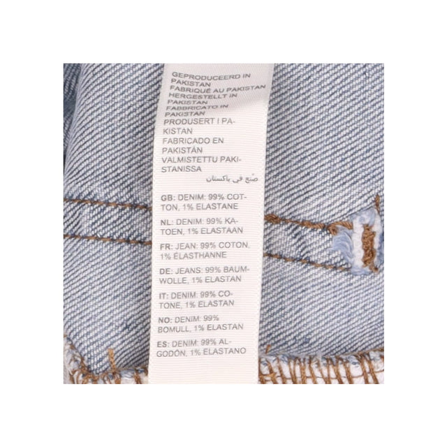 Jeans Light Wash Blue Straight Leg Faded Denim