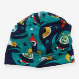 Beanie hat navy space and aliens 