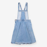 Pinafore Dress Blue Denim Embroidered Racerback