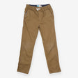 Elastic waist chino trousers sand