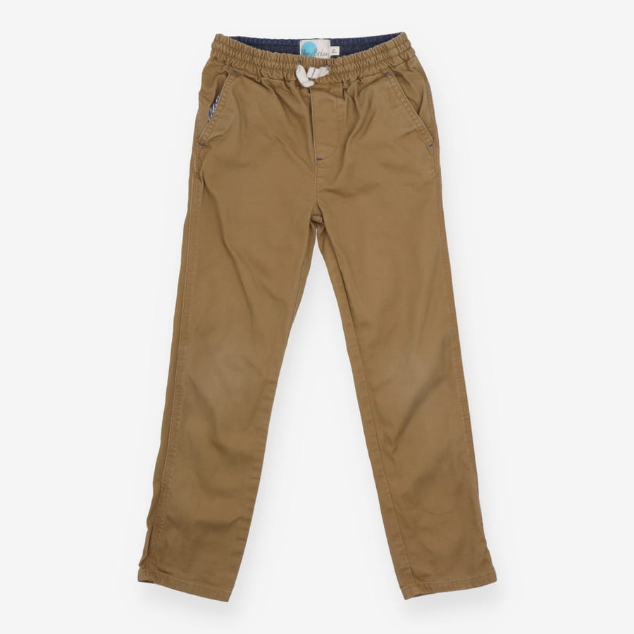 Elastic waist chino trousers sand