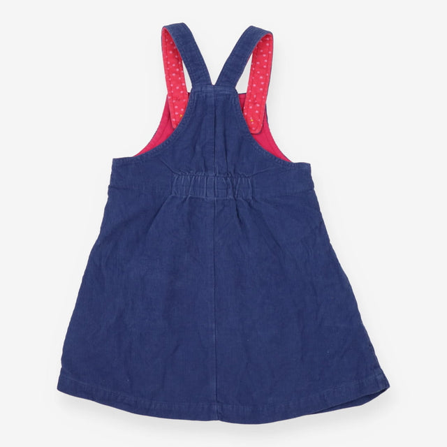 Dress Pinafore Cord - Blue Fox Pocket