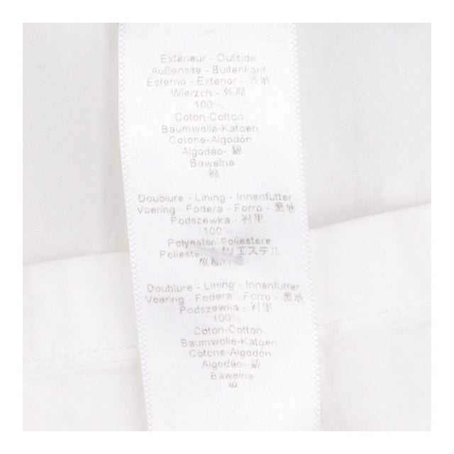 Dress white SS net sleeve tuille lining