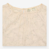 Cream Metallic Silver Floral Embroidered 3/4 Sleev