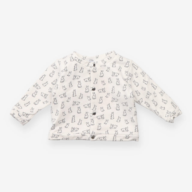 White jersey cardigan bunnies