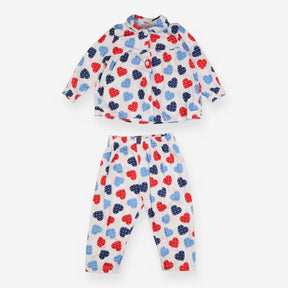 Blue and Red Hearts Pyjamas 