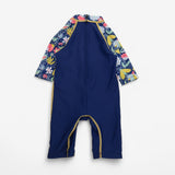 Sunsuit Blue and Yellow with Flowers