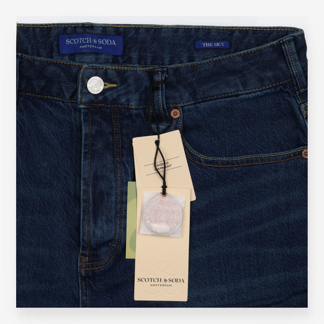 Jeans Blue Straight Leg High Rise Let It Rain