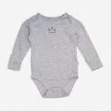 Bodysuit Long Sleeve Grey with Crown