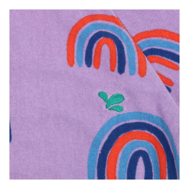 Towel poncho purple rainbows