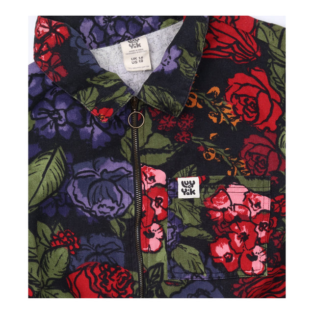 Dark Navy Rose Floral 100% Organic Cotton Short Sl