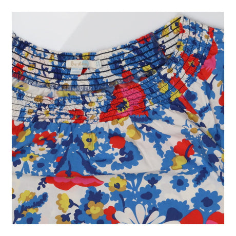 Puff Sleeve Floral Woven Blouse – Stretch Boatneck