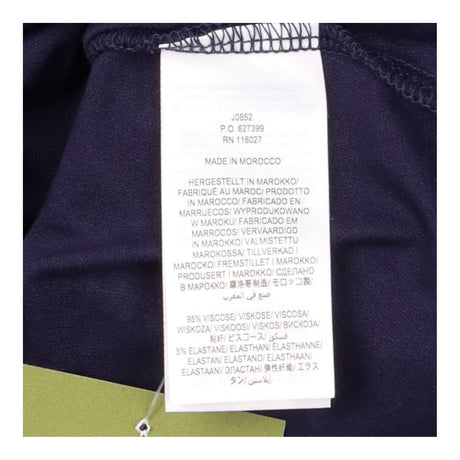Navy Blue Ruched Wrap V-Neck Jersey Top