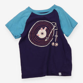 T-shirt blue vinyl record player