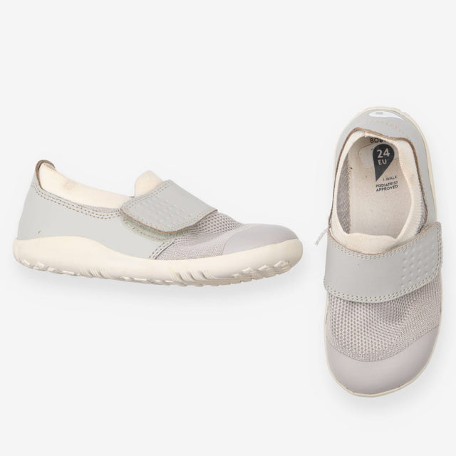Trainers grey fabric white sole