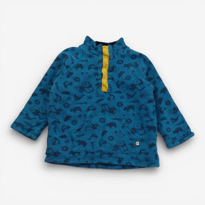Snuggle Fleece Blue with Farmyard Print