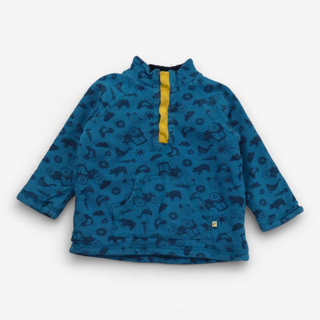 Snuggle Fleece Blue with Farmyard Print